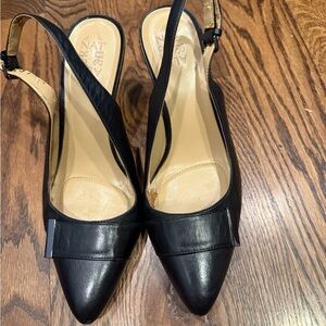 Nine West Black Slingback Heels